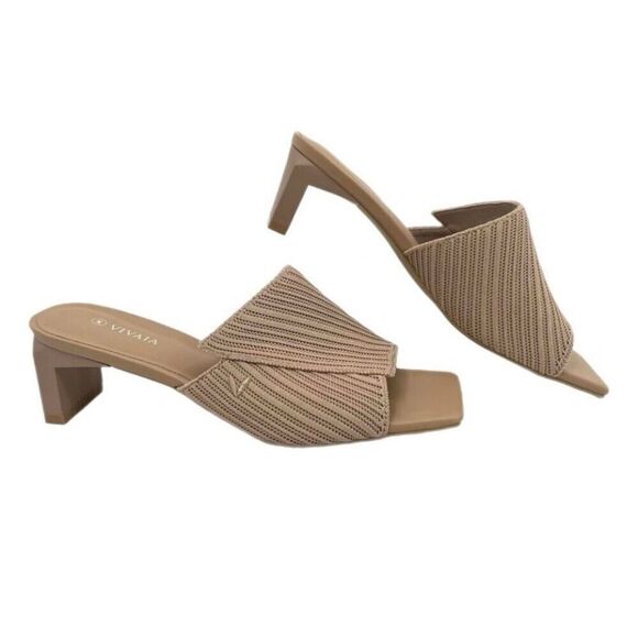 Vivaia Tan Almond Knot Juliet Pro Slide Sandals Size 41 ( 10.5 US) - Picture 1 of 12